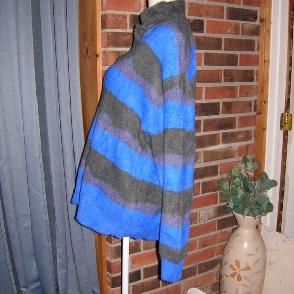 Zara Blue Striped SOFT Sweater M - Picture 3 of 5